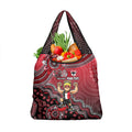 Personalized St Kilda Saints Football Mascot Grocery Bag Aboriginal Dot Art Style Vibrant Indigenous Pattern Design