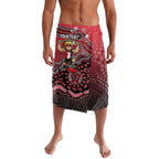 Personalized St Kilda Saints Football Mascot Lavalava Aboriginal Dot Art Style Vibrant Indigenous Pattern Design