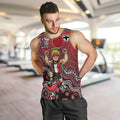 Personalized St Kilda Saints Football Mascot Men Tank Top Aboriginal Dot Art Style Vibrant Indigenous Pattern Design