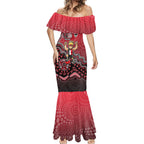 Personalized St Kilda Saints Football Mascot Mermaid Dress Aboriginal Dot Art Style Vibrant Indigenous Pattern Design