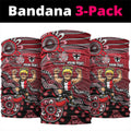 Personalized St Kilda Saints Football Mascot Neck Gaiter Aboriginal Dot Art Style Vibrant Indigenous Pattern Design