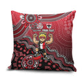 Personalized St Kilda Saints Football Mascot Pillow Cover Aboriginal Dot Art Style Vibrant Indigenous Pattern Design