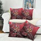 Personalized St Kilda Saints Football Mascot Pillow Cover Aboriginal Dot Art Style Vibrant Indigenous Pattern Design