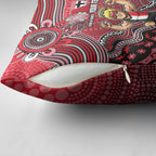 Personalized St Kilda Saints Football Mascot Pillow Cover Aboriginal Dot Art Style Vibrant Indigenous Pattern Design