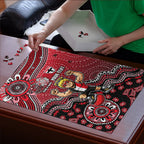 Personalized St Kilda Saints Football Mascot Puzzle Aboriginal Dot Art Style Vibrant Indigenous Pattern Design