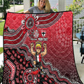 Personalized St Kilda Saints Football Mascot Quilt Aboriginal Dot Art Style Vibrant Indigenous Pattern Design