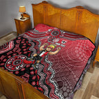 Personalized St Kilda Saints Football Mascot Quilt Aboriginal Dot Art Style Vibrant Indigenous Pattern Design