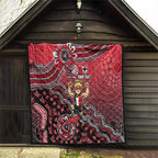 Personalized St Kilda Saints Football Mascot Quilt Aboriginal Dot Art Style Vibrant Indigenous Pattern Design