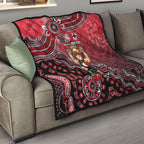 Personalized St Kilda Saints Football Mascot Quilt Aboriginal Dot Art Style Vibrant Indigenous Pattern Design
