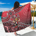 Personalized St Kilda Saints Football Mascot Sarong Aboriginal Dot Art Style Vibrant Indigenous Pattern Design