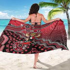 Personalized St Kilda Saints Football Mascot Sarong Aboriginal Dot Art Style Vibrant Indigenous Pattern Design