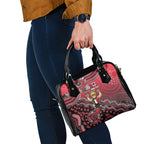 Personalized St Kilda Saints Football Mascot Shoulder Handbag Aboriginal Dot Art Style Vibrant Indigenous Pattern Design