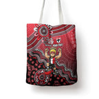 Personalized St Kilda Saints Football Mascot Tote Bag Aboriginal Dot Art Style Vibrant Indigenous Pattern Design