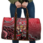 Personalized St Kilda Saints Football Mascot Travel Bag Aboriginal Dot Art Style Vibrant Indigenous Pattern Design