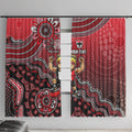 Personalized St Kilda Saints Football Mascot Window Curtain Aboriginal Dot Art Style Vibrant Indigenous Pattern Design