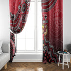Personalized St Kilda Saints Football Mascot Window Curtain Aboriginal Dot Art Style Vibrant Indigenous Pattern Design
