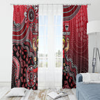 Personalized St Kilda Saints Football Mascot Window Curtain Aboriginal Dot Art Style Vibrant Indigenous Pattern Design