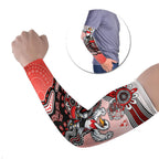 Personalized Sydney Swans Football Mascot Arm Sleeves Aboriginal Dot Art Style Vibrant Indigenous Pattern Design