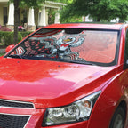Personalized Sydney Swans Football Mascot Auto Sun Shade Aboriginal Dot Art Style Vibrant Indigenous Pattern Design