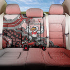 Personalized Sydney Swans Football Mascot Back Car Seat Cover Aboriginal Dot Art Style Vibrant Indigenous Pattern Design