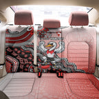 Personalized Sydney Swans Football Mascot Back Car Seat Cover Aboriginal Dot Art Style Vibrant Indigenous Pattern Design