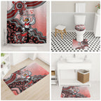 Personalized Sydney Swans Football Mascot Bathroom Set Aboriginal Dot Art Style Vibrant Indigenous Pattern Design