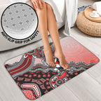 Personalized Sydney Swans Football Mascot Bathroom Set Aboriginal Dot Art Style Vibrant Indigenous Pattern Design