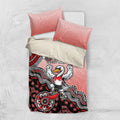 Personalized Sydney Swans Football Mascot Bedding Set Aboriginal Dot Art Style Vibrant Indigenous Pattern Design