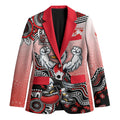 Personalized Sydney Swans Football Mascot Blazer Aboriginal Dot Art Style Vibrant Indigenous Pattern Design