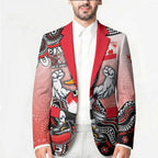 Personalized Sydney Swans Football Mascot Blazer Aboriginal Dot Art Style Vibrant Indigenous Pattern Design