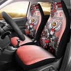 Personalized Sydney Swans Football Mascot Car Seat Cover Aboriginal Dot Art Style Vibrant Indigenous Pattern Design