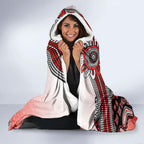 Personalized Sydney Swans Football Mascot Hooded Blanket Aboriginal Dot Art Style Vibrant Indigenous Pattern Design