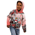 Personalized Sydney Swans Football Mascot Kid Hoodie Aboriginal Dot Art Style Vibrant Indigenous Pattern Design