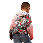 Personalized Sydney Swans Football Mascot Kid Hoodie Aboriginal Dot Art Style Vibrant Indigenous Pattern Design