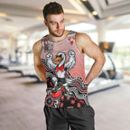 Personalized Sydney Swans Football Mascot Men Tank Top Aboriginal Dot Art Style Vibrant Indigenous Pattern Design