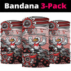 Personalized Sydney Swans Football Mascot Neck Gaiter Aboriginal Dot Art Style Vibrant Indigenous Pattern Design
