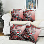 Personalized Sydney Swans Football Mascot Pillow Cover Aboriginal Dot Art Style Vibrant Indigenous Pattern Design