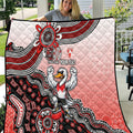 Personalized Sydney Swans Football Mascot Quilt Aboriginal Dot Art Style Vibrant Indigenous Pattern Design
