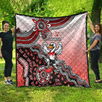 Personalized Sydney Swans Football Mascot Quilt Aboriginal Dot Art Style Vibrant Indigenous Pattern Design