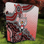 Personalized Sydney Swans Football Mascot Quilt Aboriginal Dot Art Style Vibrant Indigenous Pattern Design