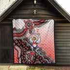 Personalized Sydney Swans Football Mascot Quilt Aboriginal Dot Art Style Vibrant Indigenous Pattern Design