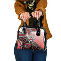 Personalized Sydney Swans Football Mascot Shoulder Handbag Aboriginal Dot Art Style Vibrant Indigenous Pattern Design