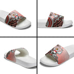 Personalized Sydney Swans Football Mascot Slide Sandals Aboriginal Dot Art Style Vibrant Indigenous Pattern Design