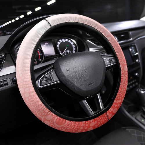 Sydney Swans Football Mascot Steering Wheel Cover Aboriginal Dot Art Style Vibrant Indigenous Pattern Design
