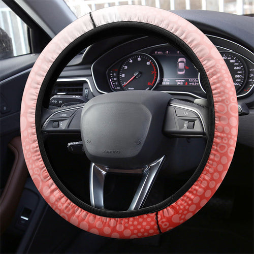 Sydney Swans Football Mascot Steering Wheel Cover Aboriginal Dot Art Style Vibrant Indigenous Pattern Design