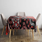 Personalized Sydney Swans Football Mascot Tablecloth Aboriginal Dot Art Style Vibrant Indigenous Pattern Design