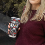 Personalized Sydney Swans Football Mascot Tumbler Cup Aboriginal Dot Art Style Vibrant Indigenous Pattern Design