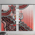 Personalized Sydney Swans Football Mascot Window Curtain Aboriginal Dot Art Style Vibrant Indigenous Pattern Design