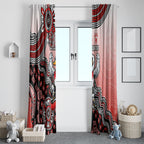 Personalized Sydney Swans Football Mascot Window Curtain Aboriginal Dot Art Style Vibrant Indigenous Pattern Design
