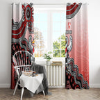 Personalized Sydney Swans Football Mascot Window Curtain Aboriginal Dot Art Style Vibrant Indigenous Pattern Design